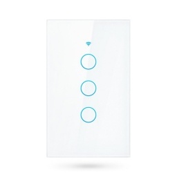 Llave de luz táctil 3 canales blanco WiFi Tuya Smart