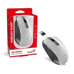 Mouse Genius NX-8008S inalmbrico silencioso blanco/gris